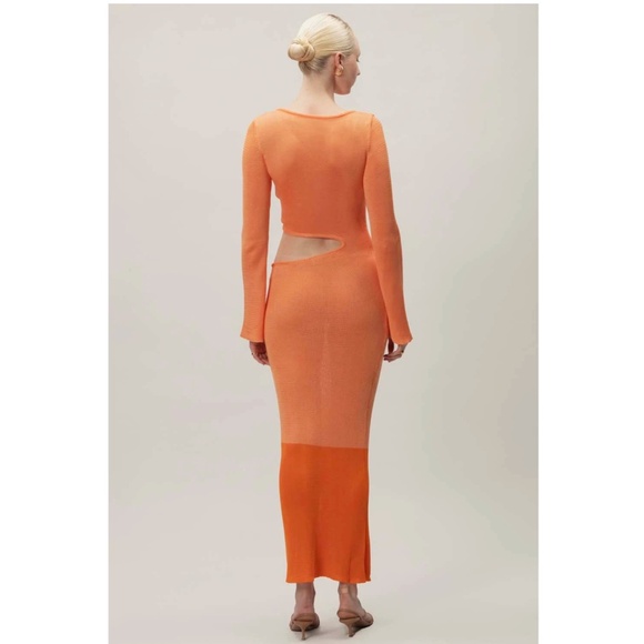 728. BAOBAB Betsey Knit Orange Maxi Dress $285 NWOT Large - Picture 3 of 8